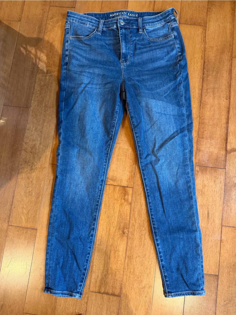 American Eagle Hi-Rise Jegging Jeans Next Level Stretch Skinny Like New size 14R
